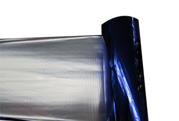 Blue color Metalized PET coated PE Film for Bubble and PE foam production